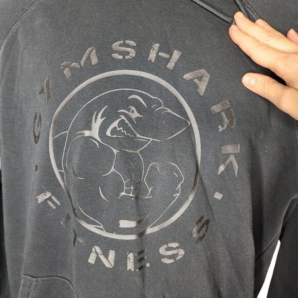 Gymshark Fitness Long Sleeve Sports Pullover Sweatshirt Hoodie Men Size L Black - Picture 3 of 7